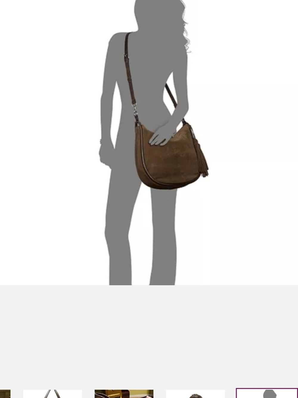 Beautiful Patricia Nash Suede Tassel Hobo Bag in Cognac Brown NWT - Picture 5 of 16